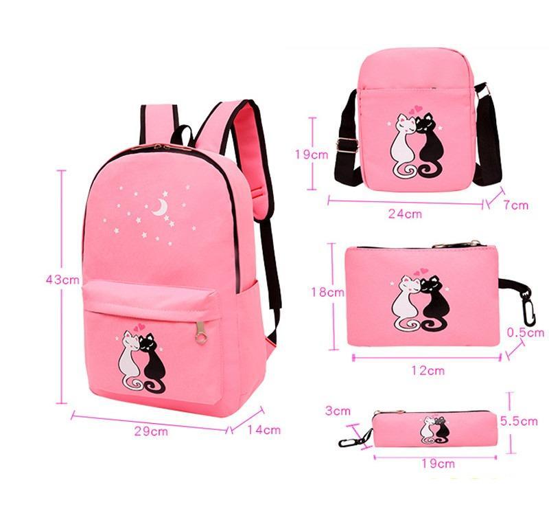 Girl's Canvas Backpack set