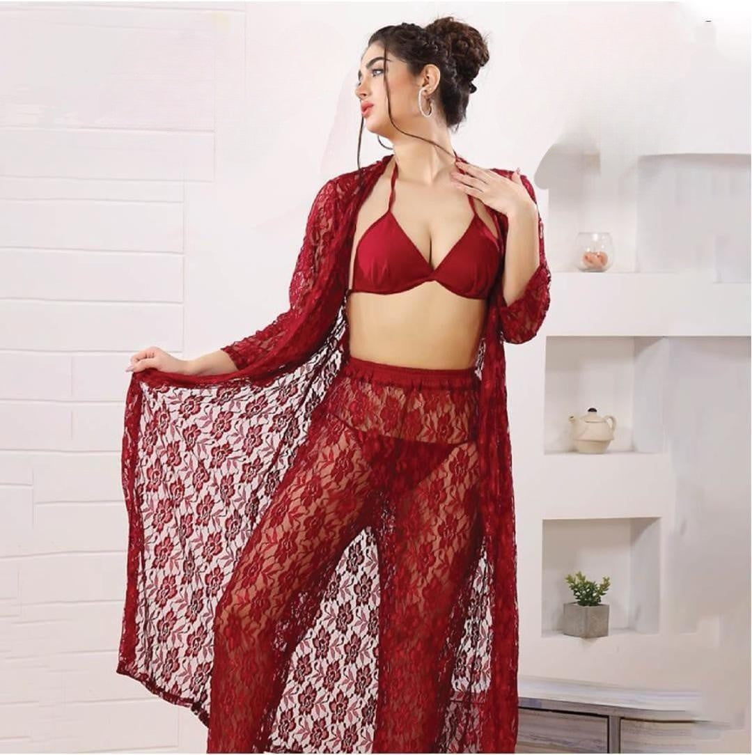Night Suit 4 Pcs Sleepwear Set.